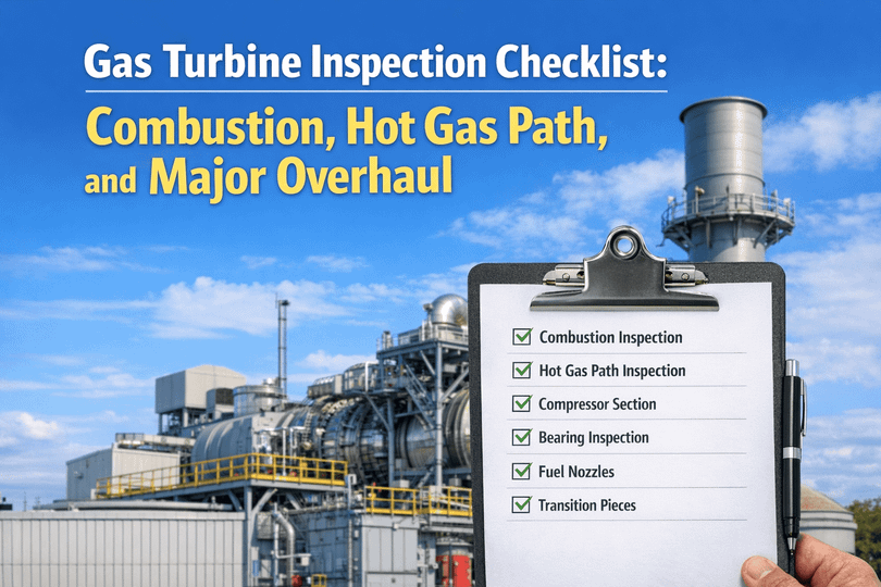Gas Turbine Inspection Checklist: Combustion, Hot Gas Path, and Major Overhaul