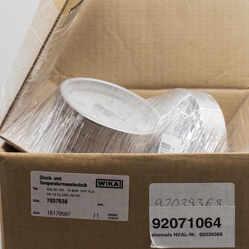 گیج فشار دیافراگمی 16 بار صفحه 10 ویکا مدل 452.50