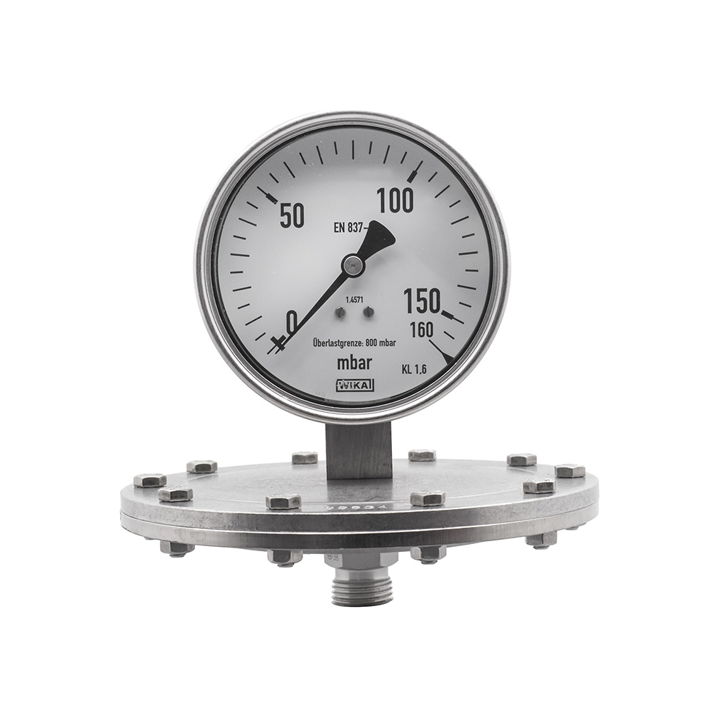 WIKA 160 mbar diaphragm pressure gauge model 432.50