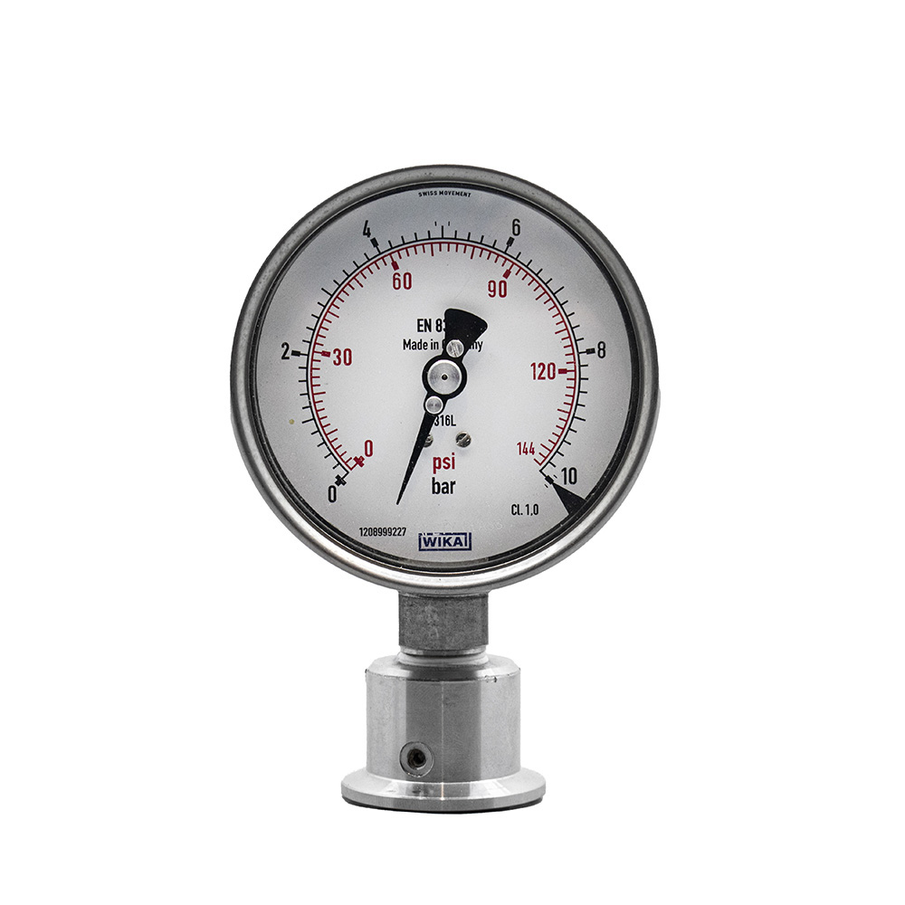 Wickers diaphragm pressure gauge, 10 cm screen, 10 bar