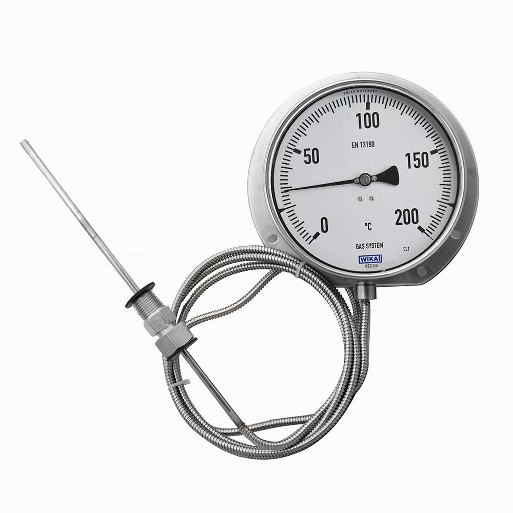 Wika capillary thermometer 16 cm 200 degrees 3 meters