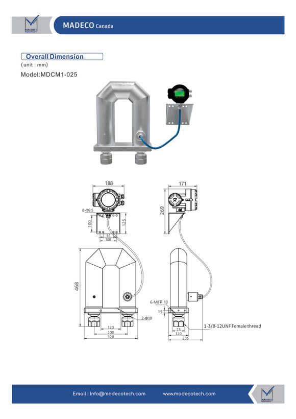 کوریولیس مس فلومتر مدکو کانادا MDCM1 (سایز DN15)